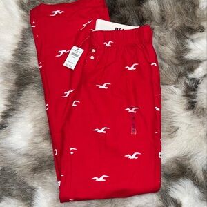 Y2K Hollister Red Logo Pajama Pants – NWT – Men’s XS / Unisex